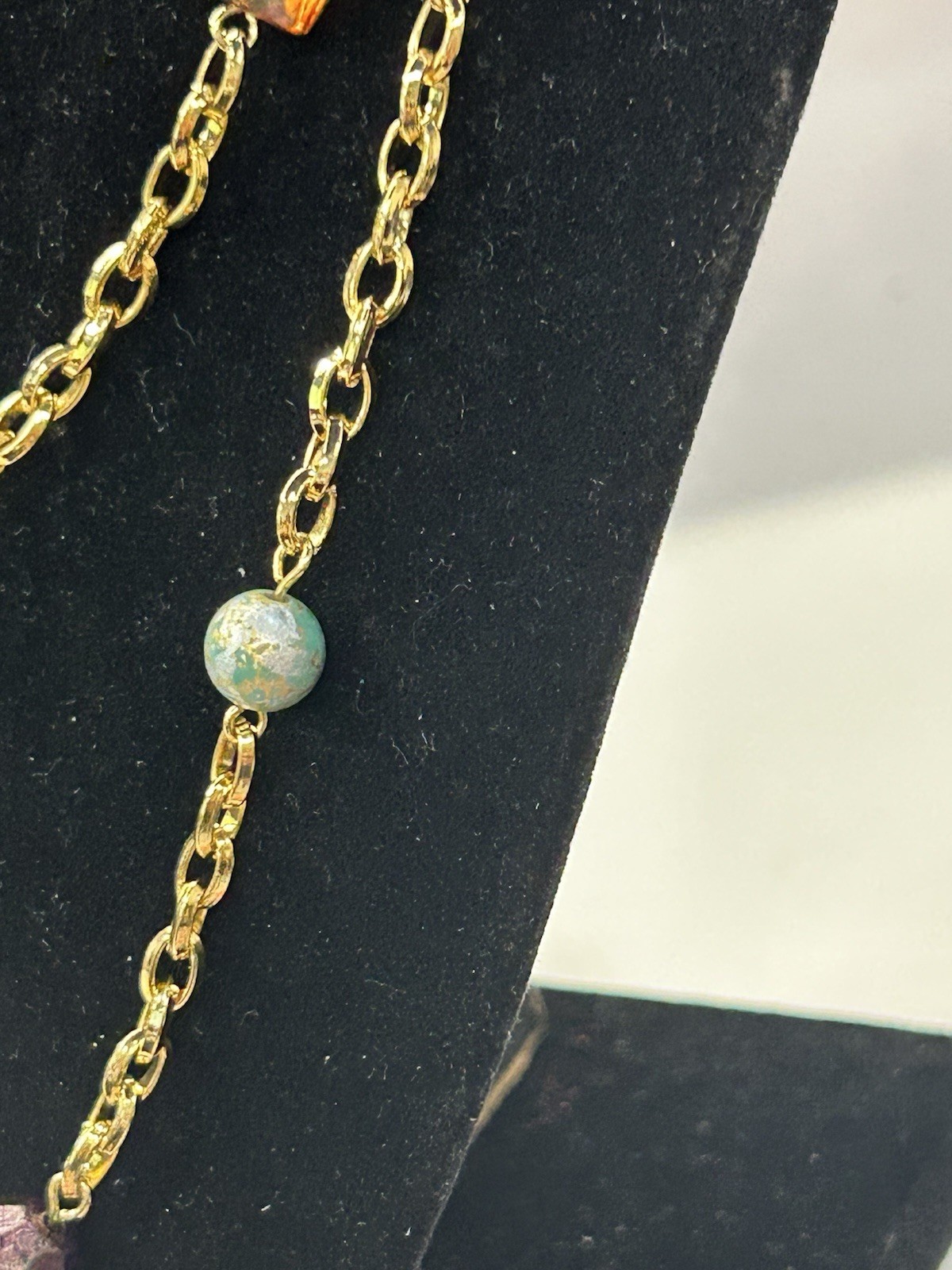 Beautiful vintage art glass layering necklace