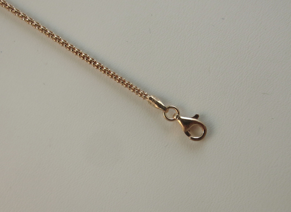 7 to 30 inches S. Silver 1.8mm PopCorn Chain. Pure .925. RoseGold over S. Silver