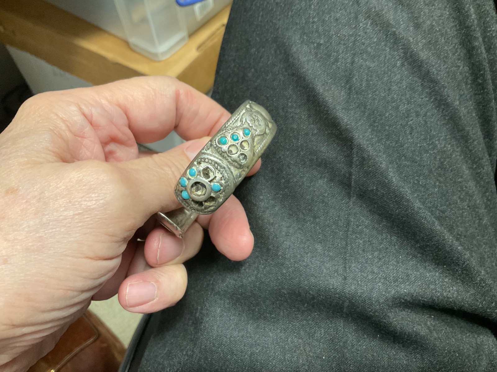 Afghan Kuchi/Pashtun Silver Tribal Cuff, Mid 20th Century, 69.20 Grams