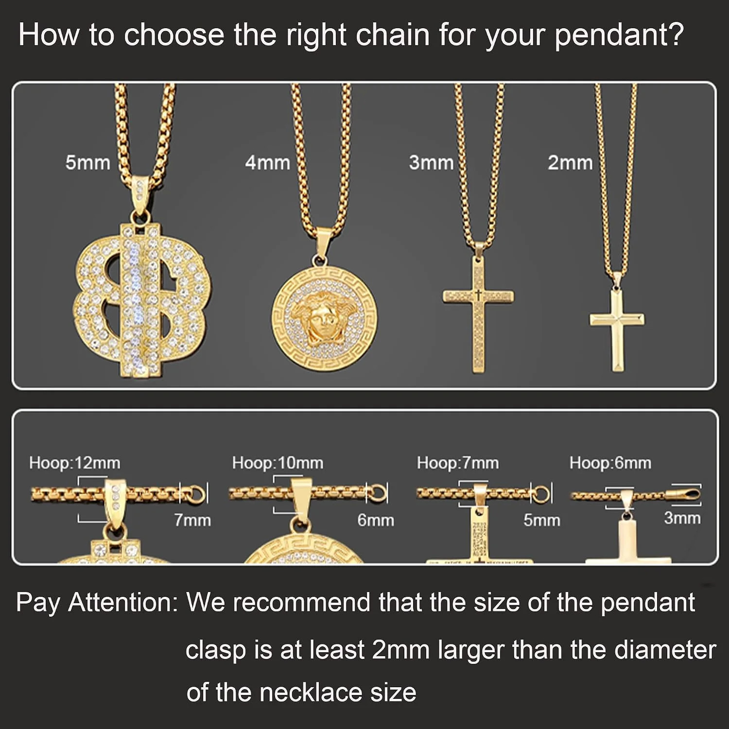 5 MM 18K Real Gold Plated Square Rolo Chain Stainless Steel Round Box Chain Neck