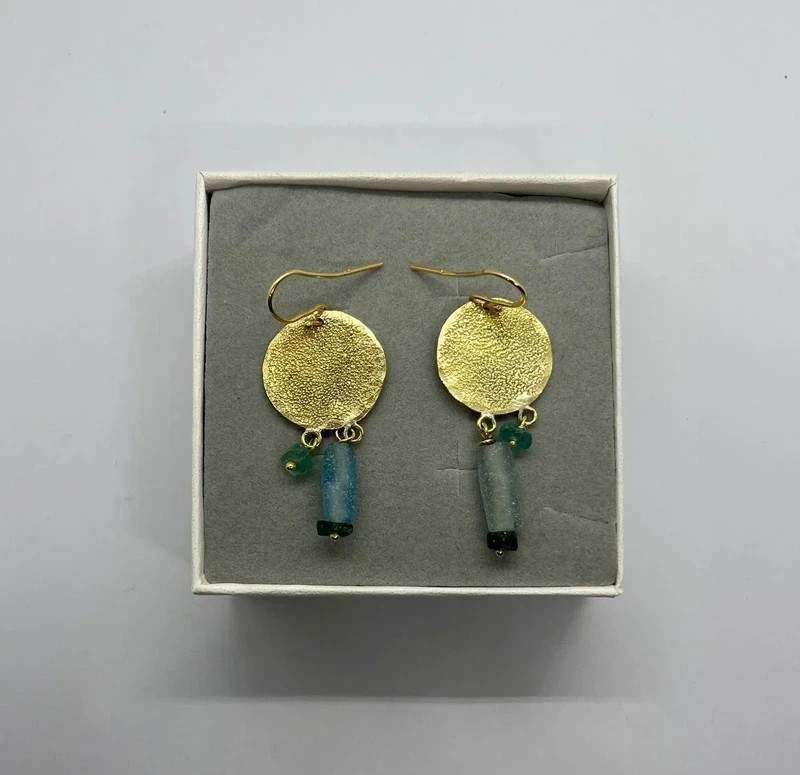 Antique Style Craft Earrings – Brass & 925 Silver – Limited Edition