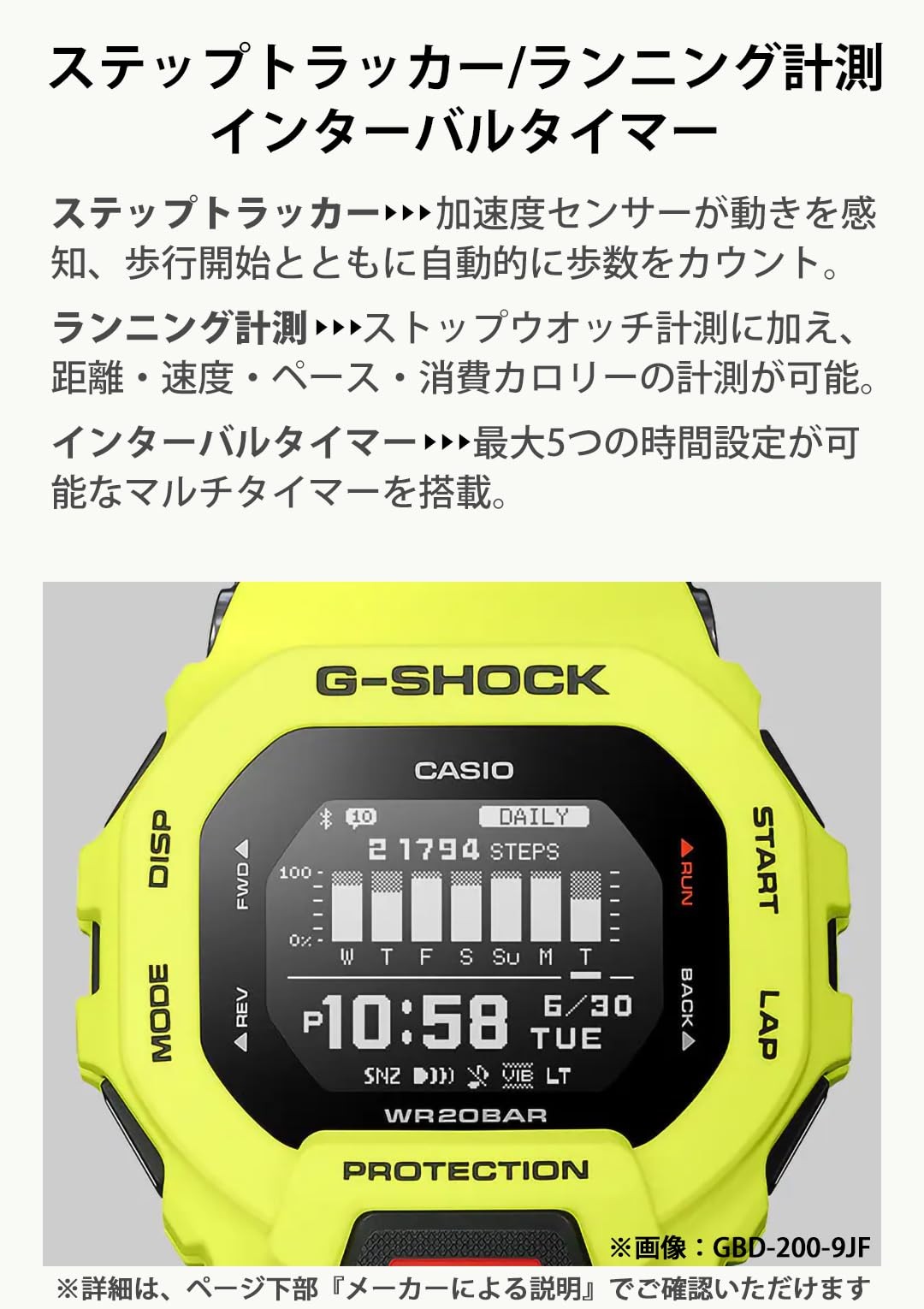G-SHOCK G-SQUAD GBD-200-1A1JF Men’s Black