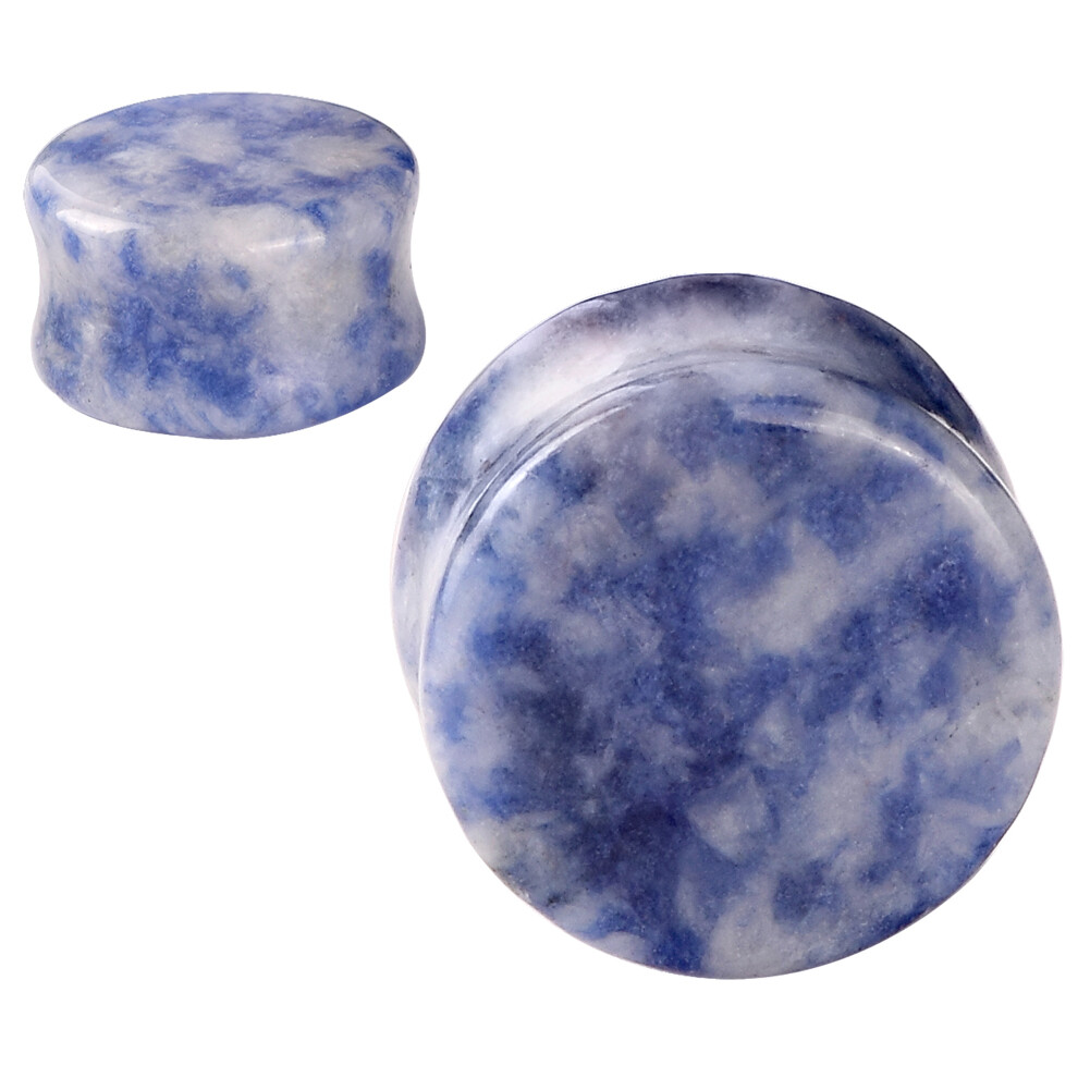 18PCS Stone Ear Plugs Double Flare Saddle Stretching Ear Gauges Expander 2g-5/8″