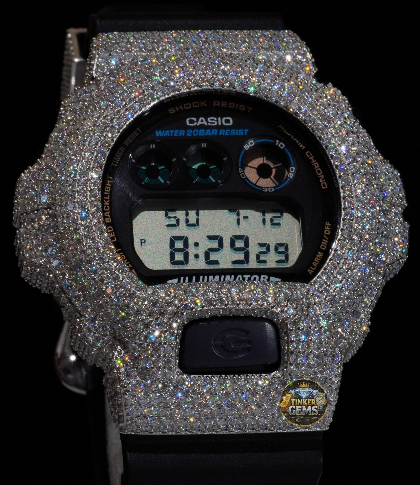 Moissanite dw6900 Iced Out G Shock DW-6900 bussdown