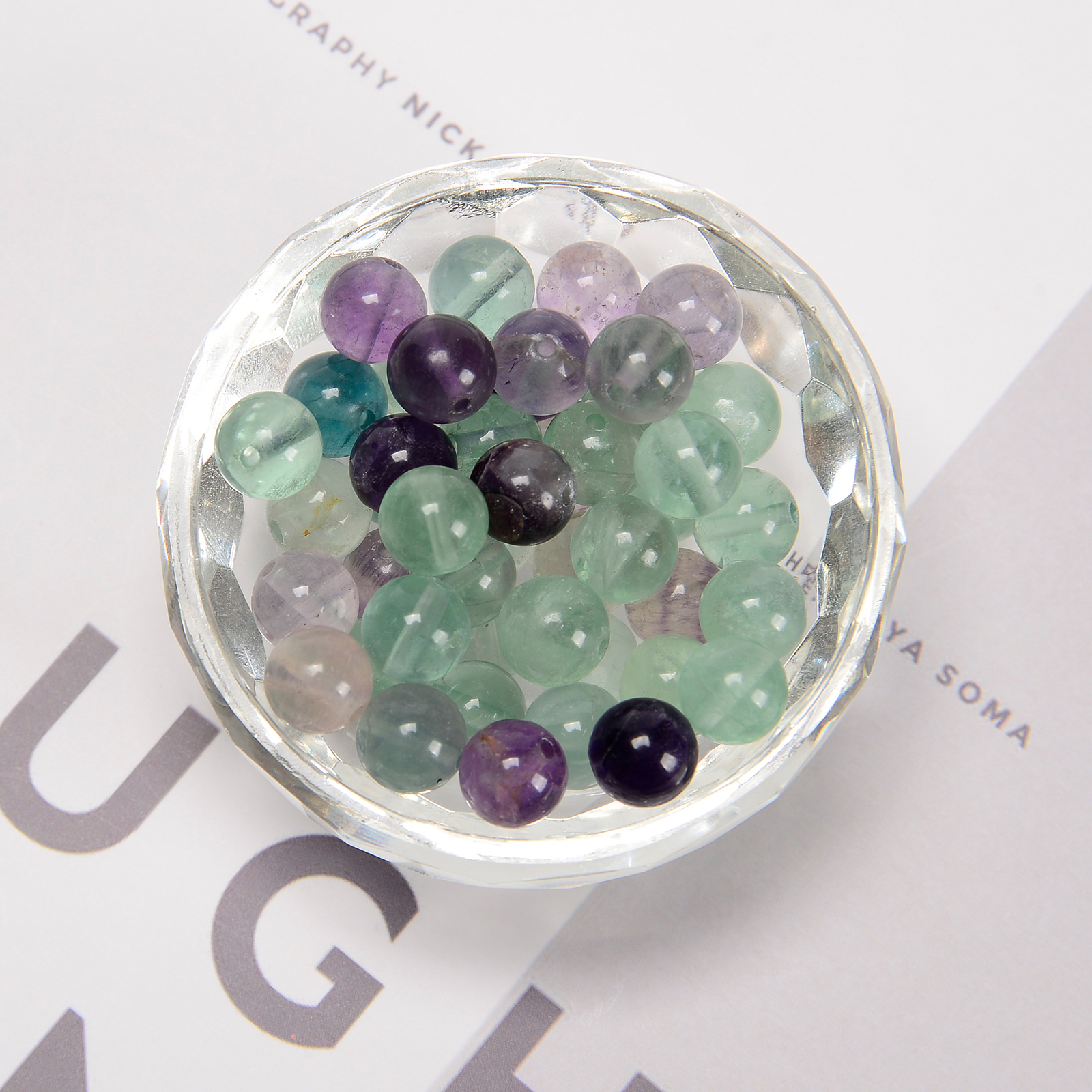 Fluorite Smooth Round Beads 4mm 6mm 8mm 10mm 12mm 15.5″ Strand