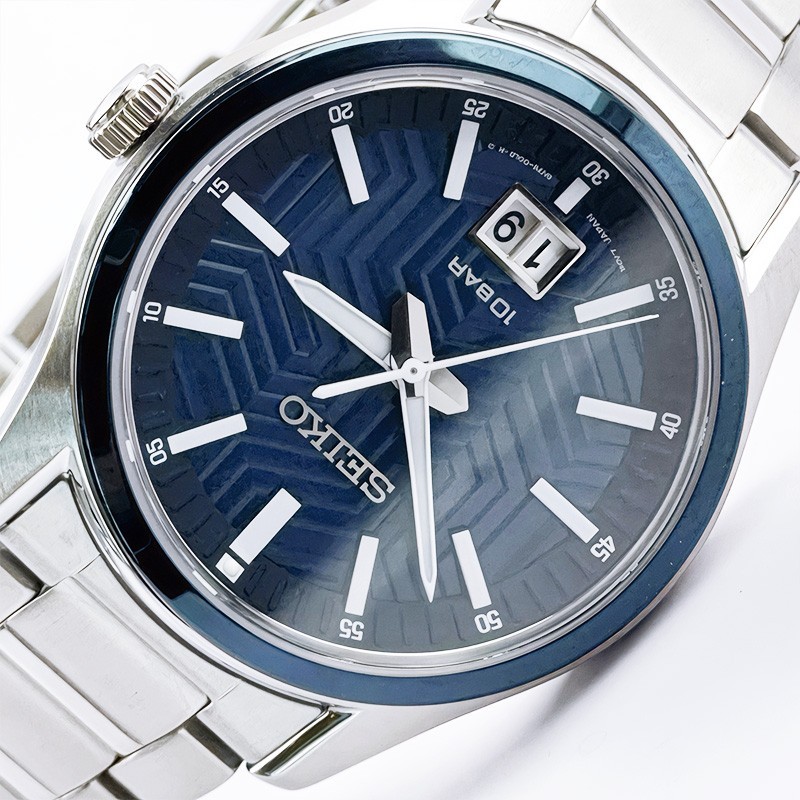 Seiko Essentials SUR559 Men’s Quartz Watch Blue Textured Dial 39.5mm