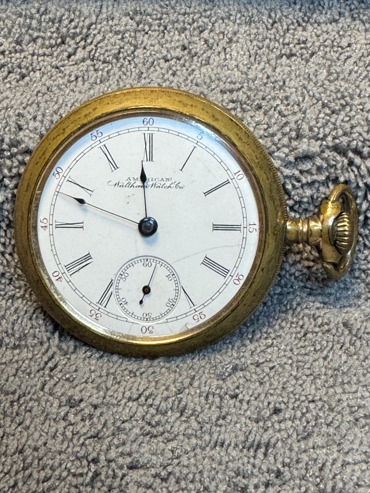 Vintage American Waltham 1883 Watch Co Pocketwatch Running But Untested