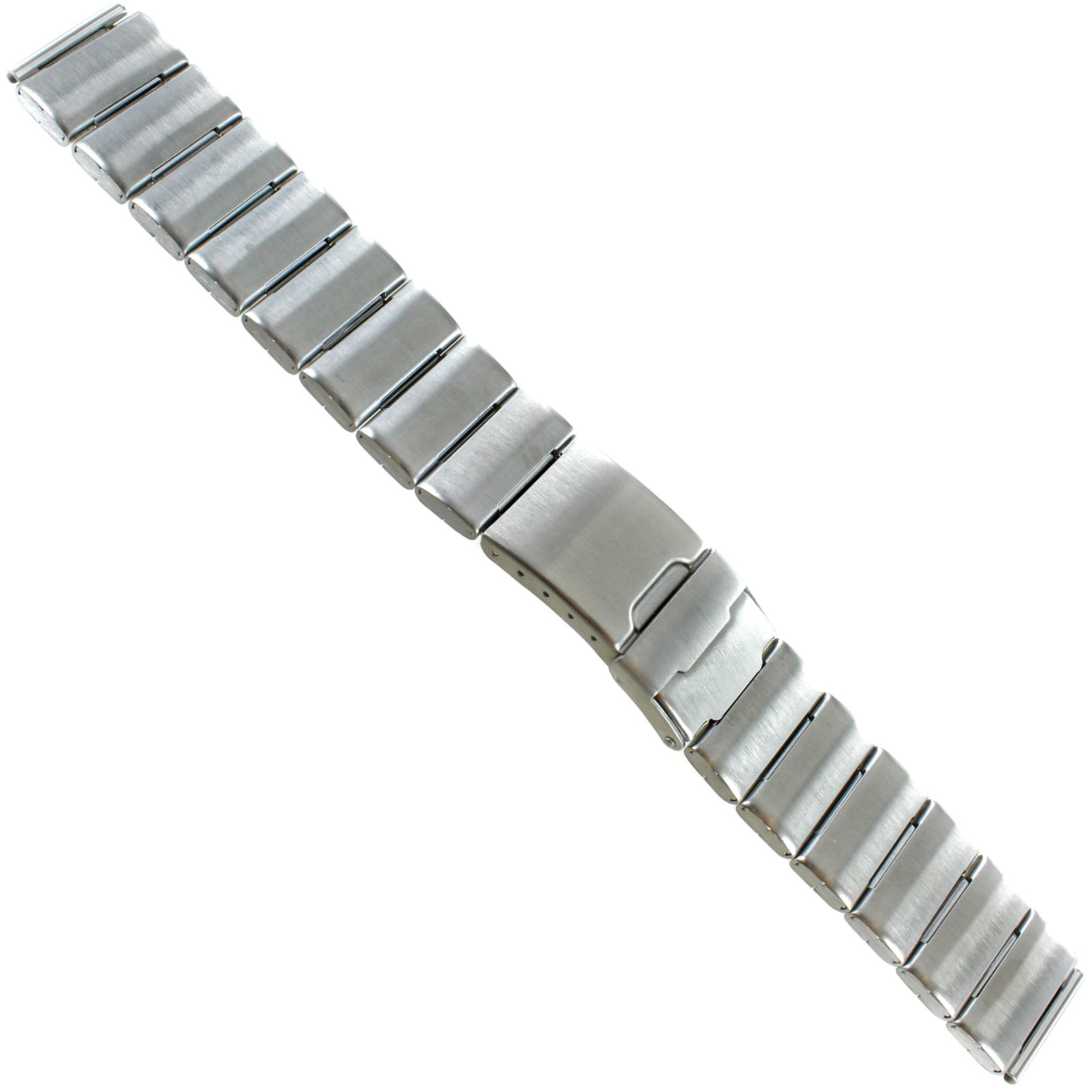 18mm or 20mm Hirsch Solid Silver Stainless Steel Security Clasp Watch Band 5692