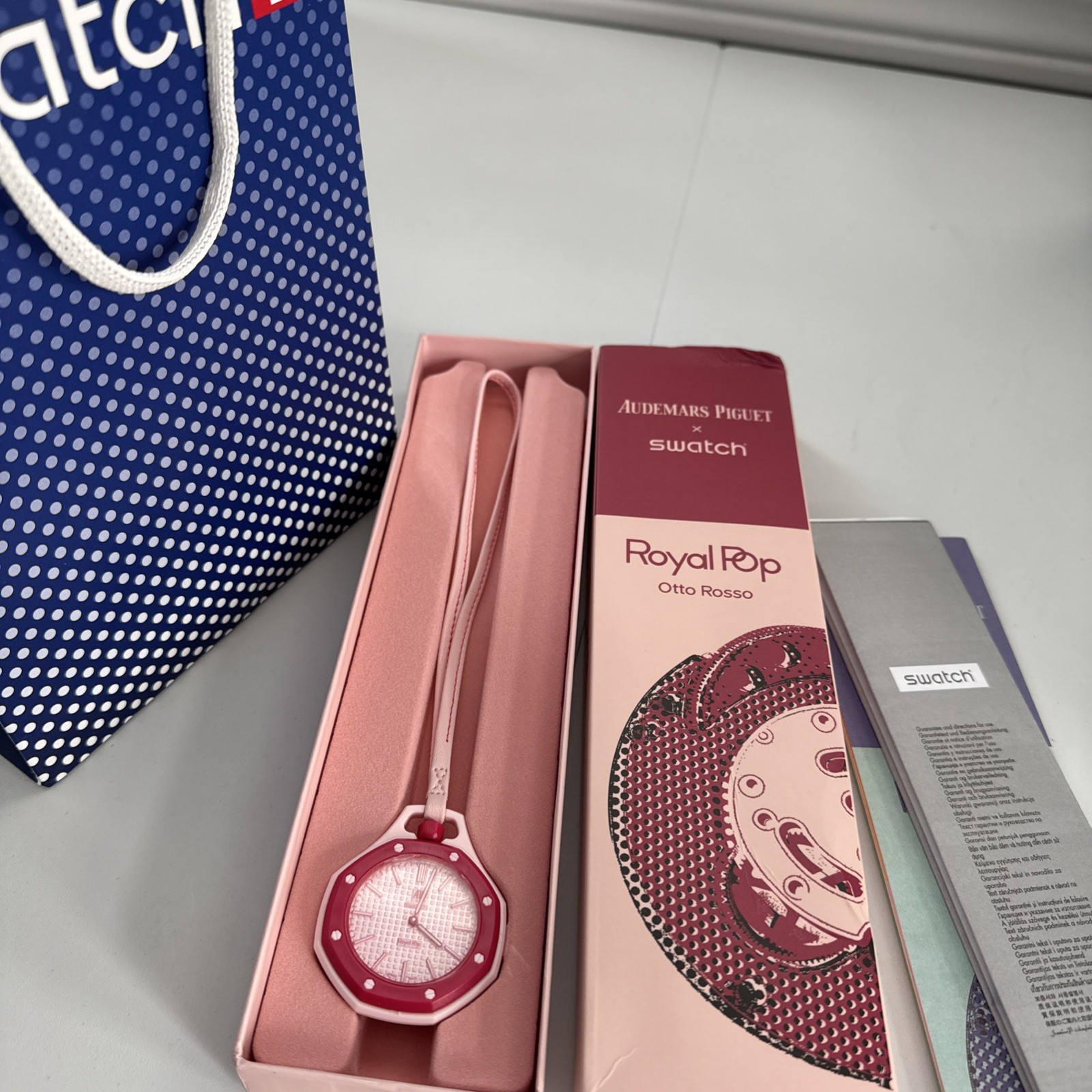 Swatch x Audemars Piguet AP Royal Pop Watch Otto Rosso [SSX03R100N] *Dent Box *