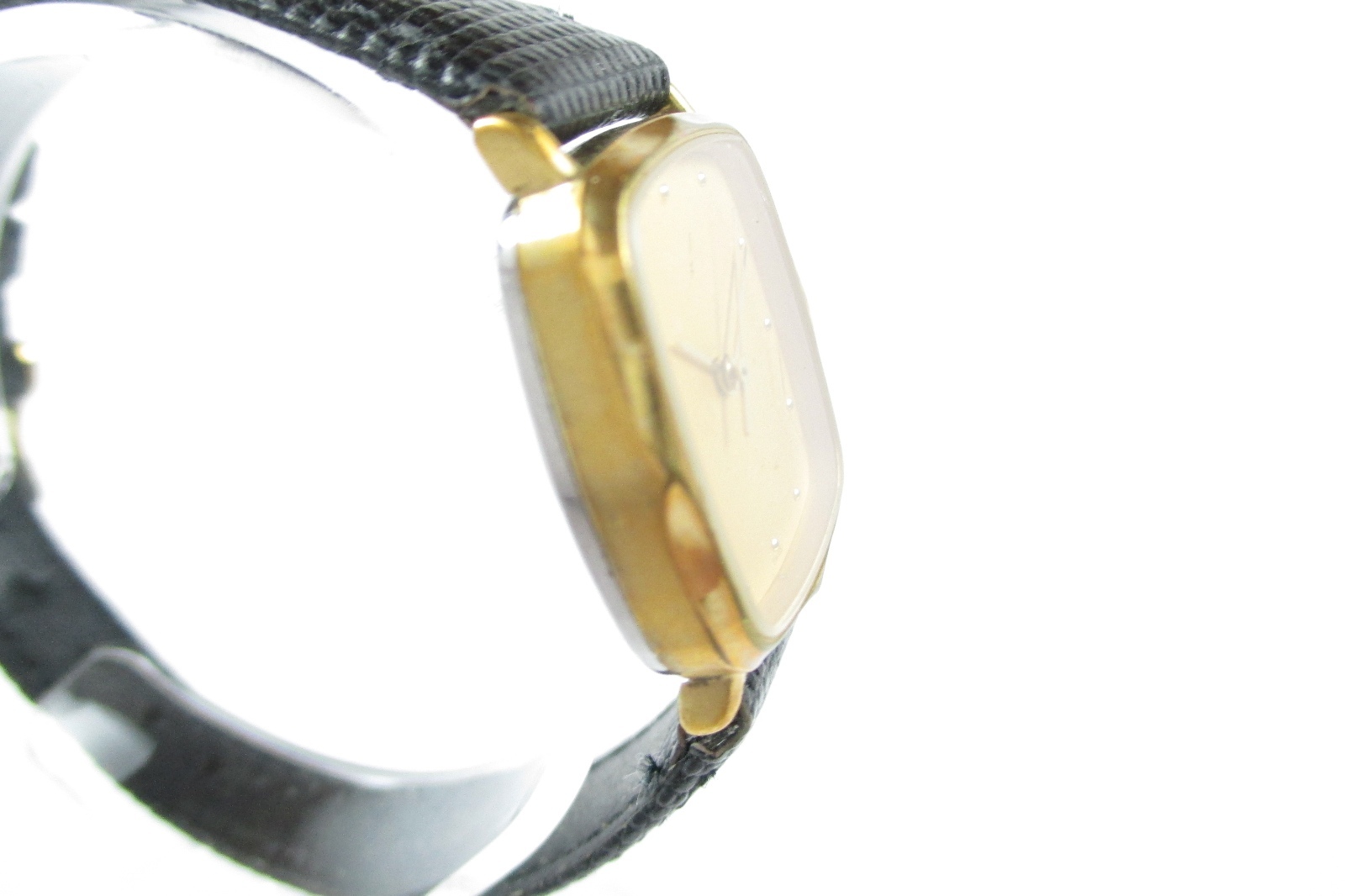 RADO 110.5155.2 Black Dial Black Leather Band Quartz Ladies Watch RW3344L
