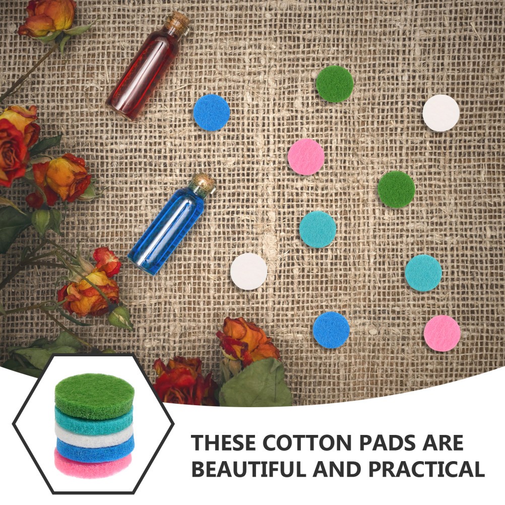 250 Pcs Aromatherapy Replacement Cotton Pads Necklace Refill Diffuser Refills