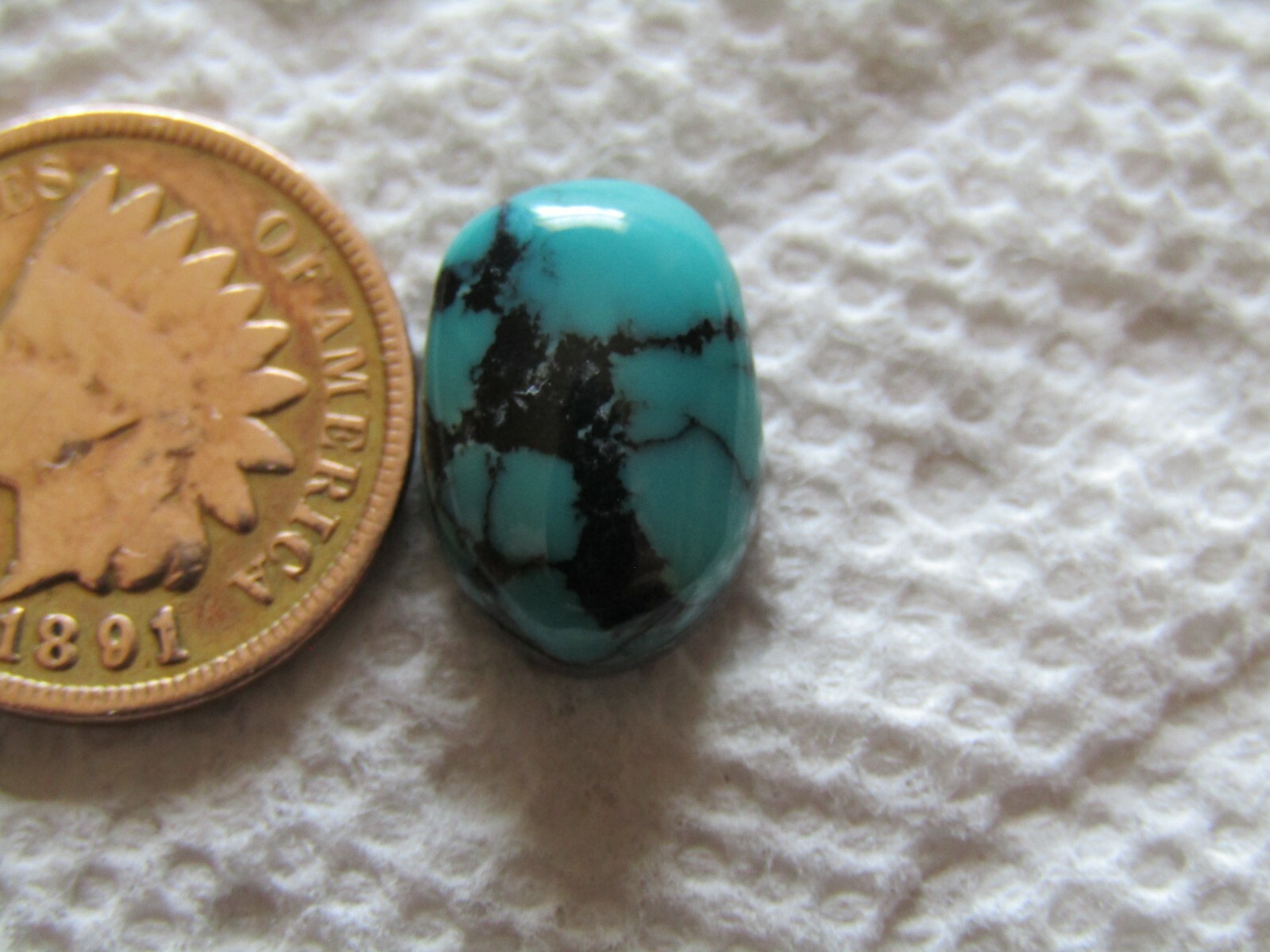Chinese Hubei Turquoise Cab 8.1 carat Cabochon