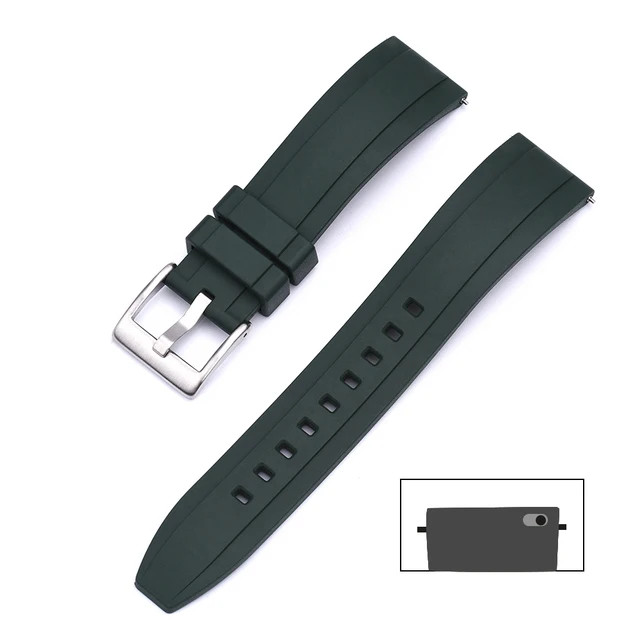 Quick Release FKM Rubber Watch Band 18 19 20 21 22 23 24mm Silicone Watch Strap