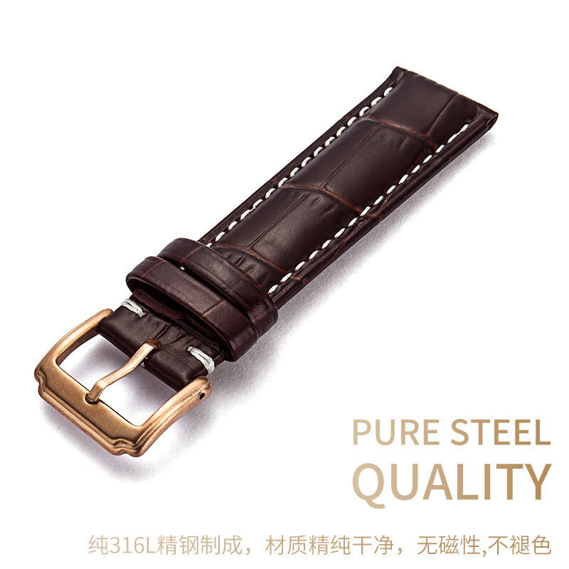 High Quality Calf Genuine Leather Watch Band Strap 12mm-24mm Universal with Box