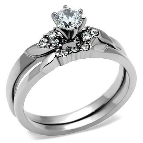 Brilliant 0.25Ct Round Cubic Zircon CZ AAA Wedding Set 5 6 7 8 9 Tk694