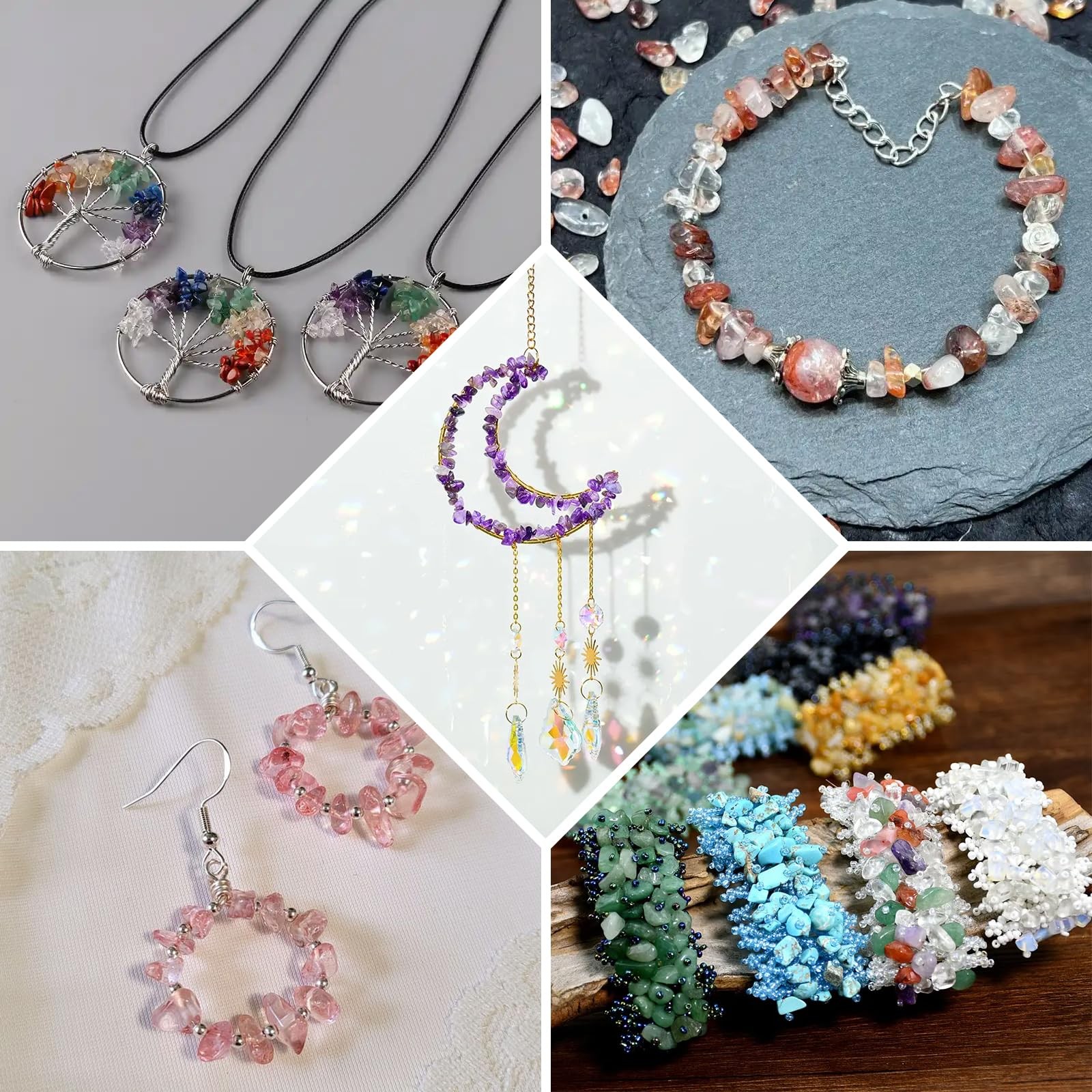 Ouubuuy Jewelry Making Kits for Adults Women with 1200pcs 20 small, colorful