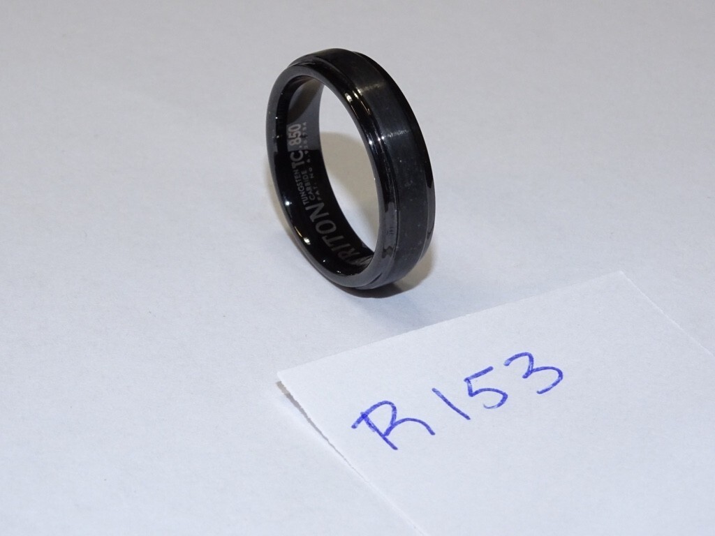Triton Tungsten Carbide Wedding Ring 6mm. Size 11-1/2. Brushed Black #R153