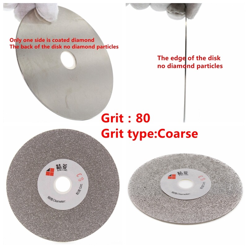 6″ inch Diamond coated Flat Lap disk wheel Grit 60 Lapidary Grinding disc