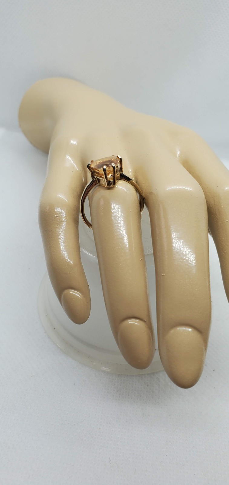 Natural Hessonite Garnet 10kt Solid Gold Ring Size 7