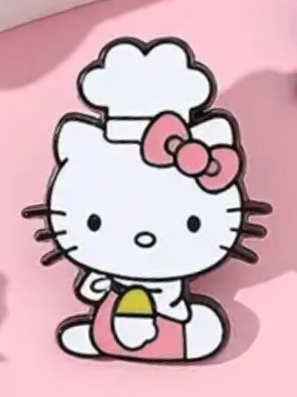 Hello Kitty Chef, Enamel, Alloy, Pin, Brooch.