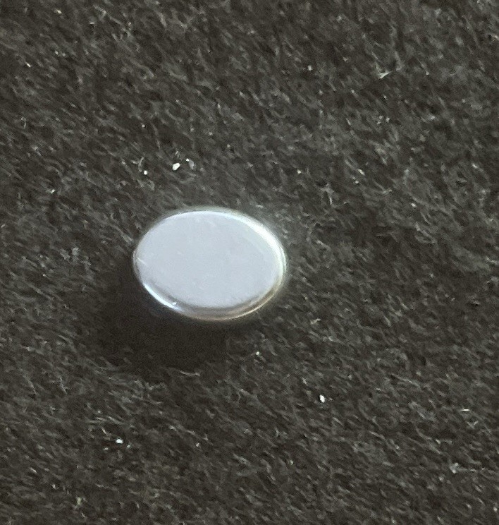 One 8x6mm Plain Oval Sterling Silver Bezel Cup Setting 32gauge 6x8mm