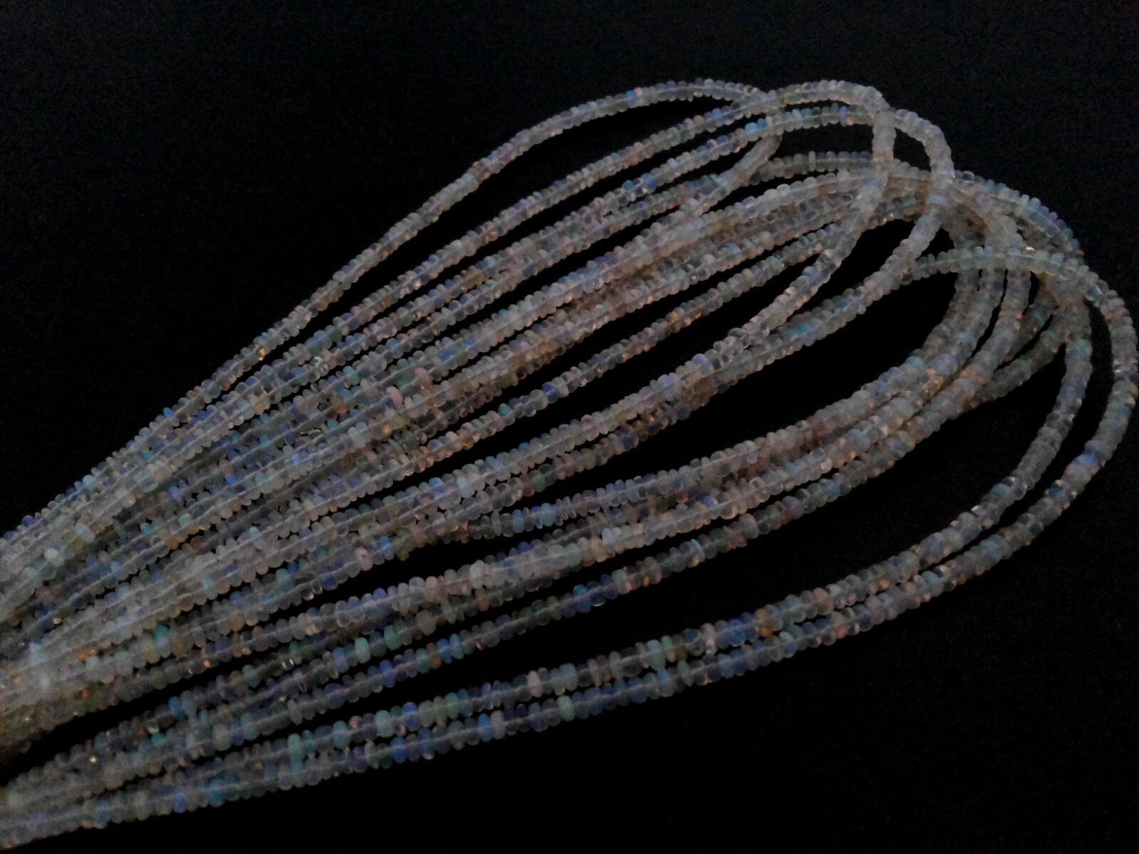 18″inch Strand Genuine Ethiopian Opal Rondelle 2.5-3.5mm Beads, Ethiopian Opal
