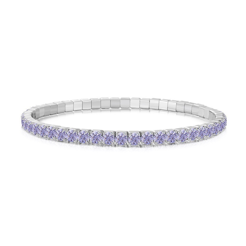 3mm Tennis Bracelet Multicolored 5A Cubic Zirconia S925 Silver for Women Jewelry