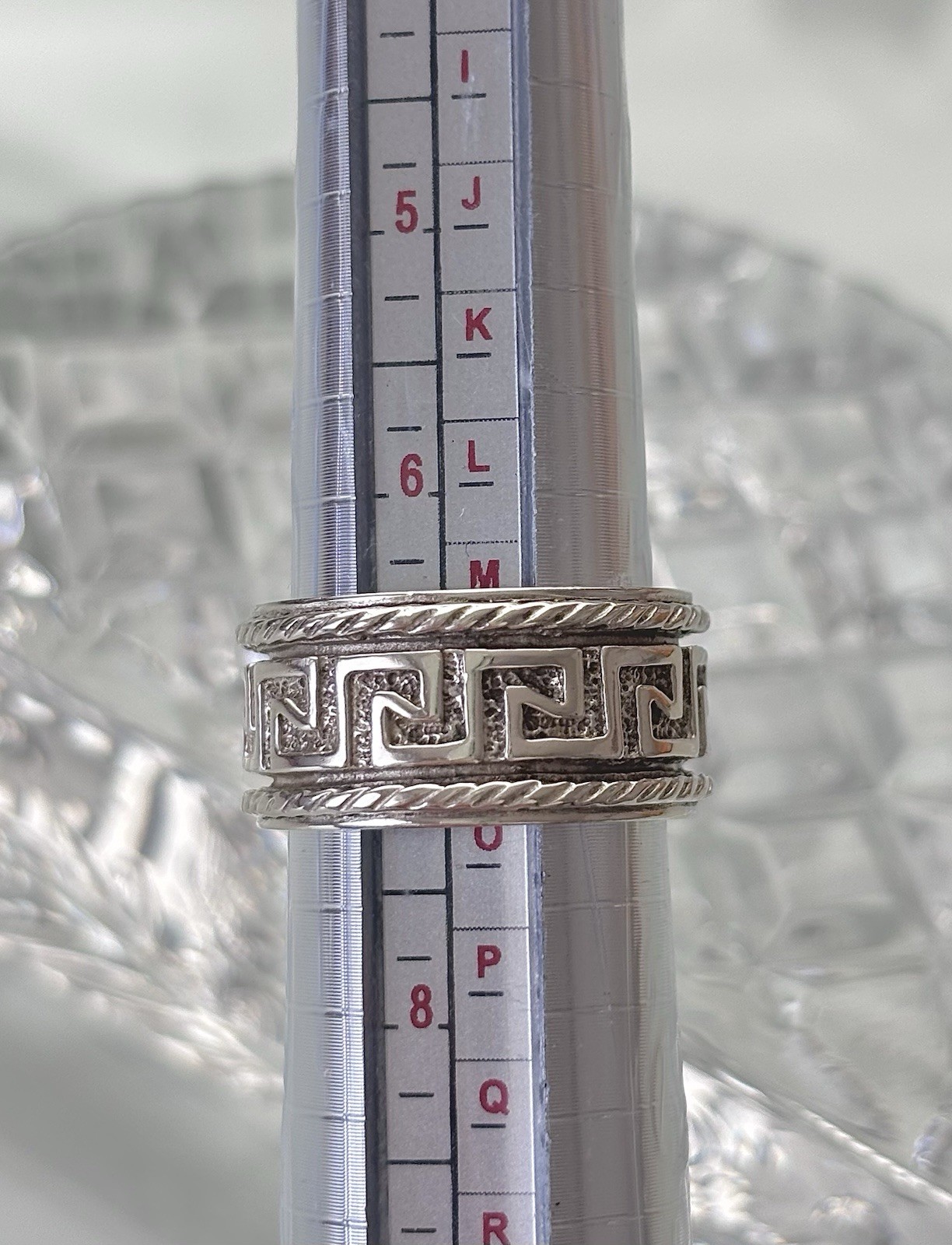 Chateau D’Argent Vintage Sterling Silver Greek 🏺 Key Statement Unisex Ring Sz7