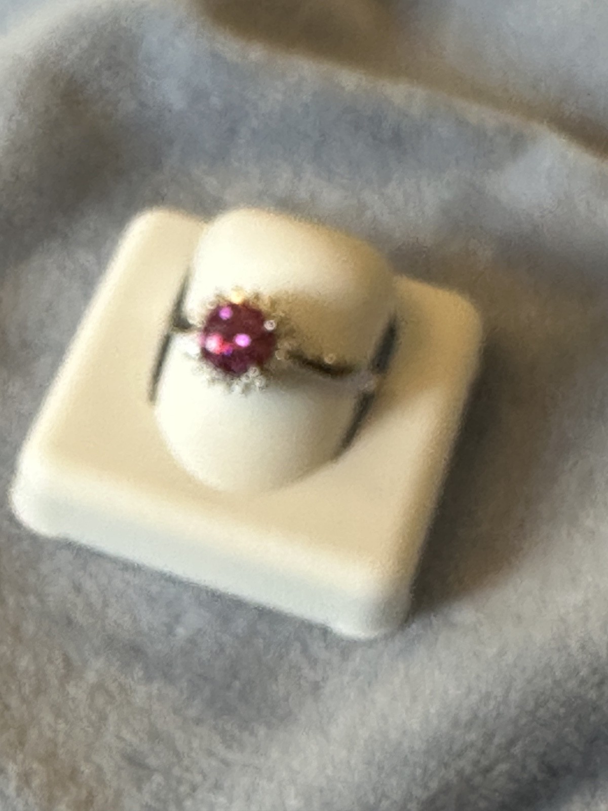 925 sterling silver pink moissanite ring