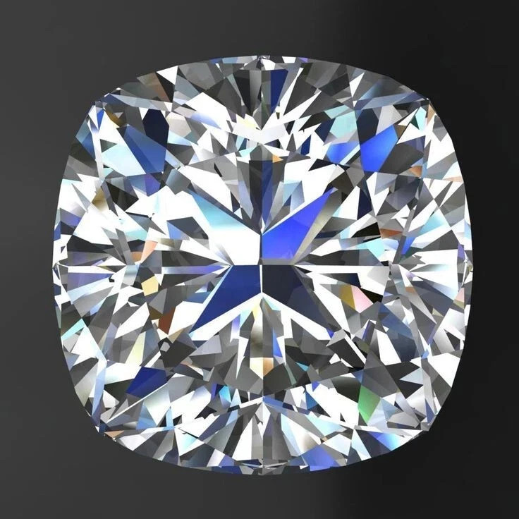 Natural White Diamond 2.30 CT Cushion Cut 8 mm VVS1 D Grade Certified Stone