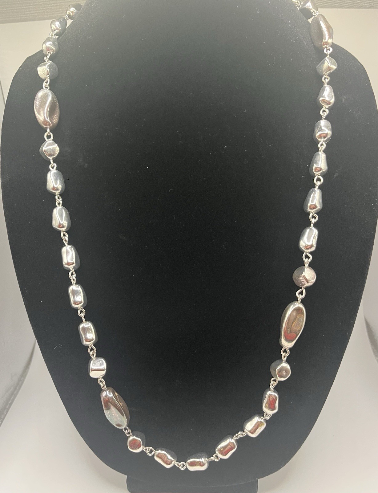 Bastian Brothers Silver 28” Matinee Necklace – Retired Piece