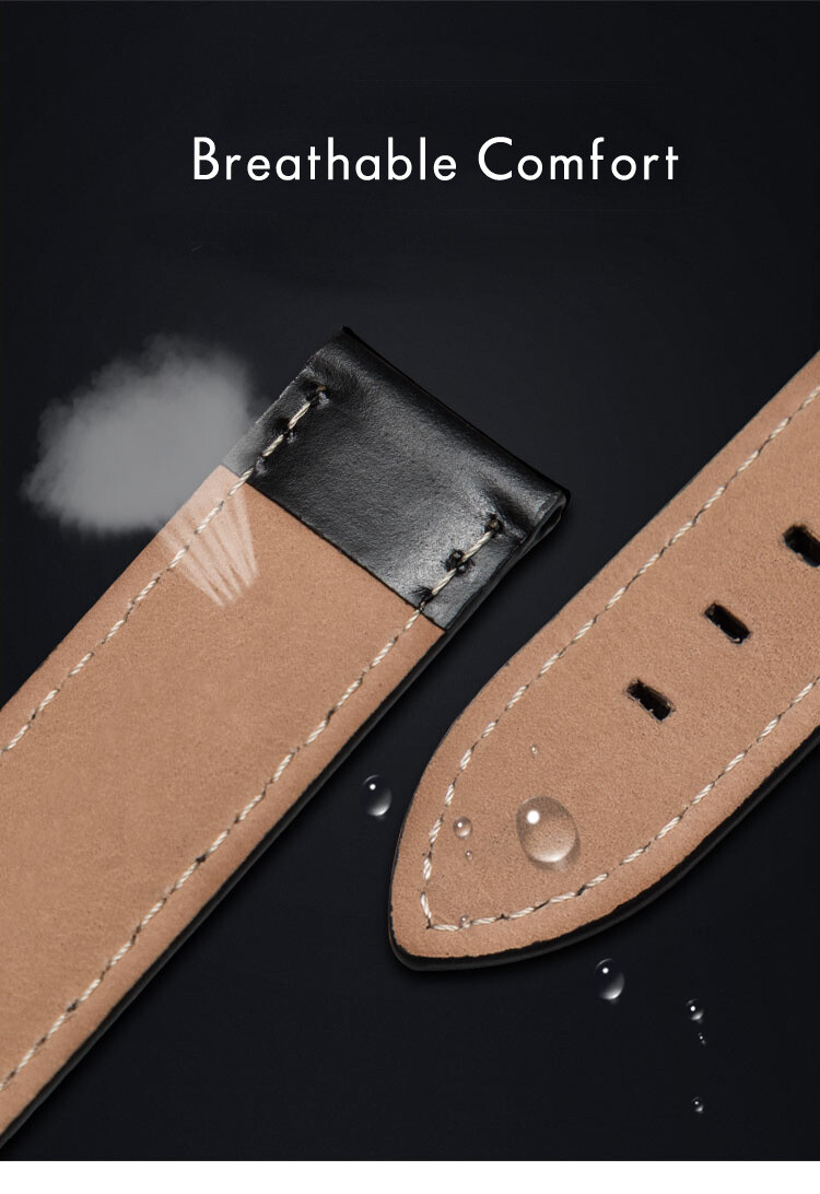 Crocodile Grain Genuine Leather Watch Strap Cowhide Wrist Band 14 16 18 20 22mm