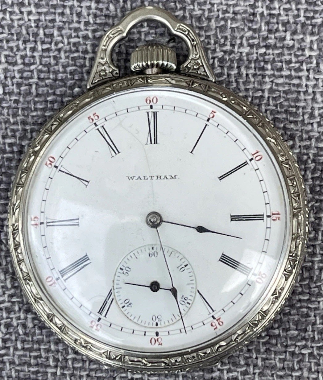1907 Waltham Model 1894 Pocket Watch 14k Gold Filled Tivoli Ornate Case Runs
