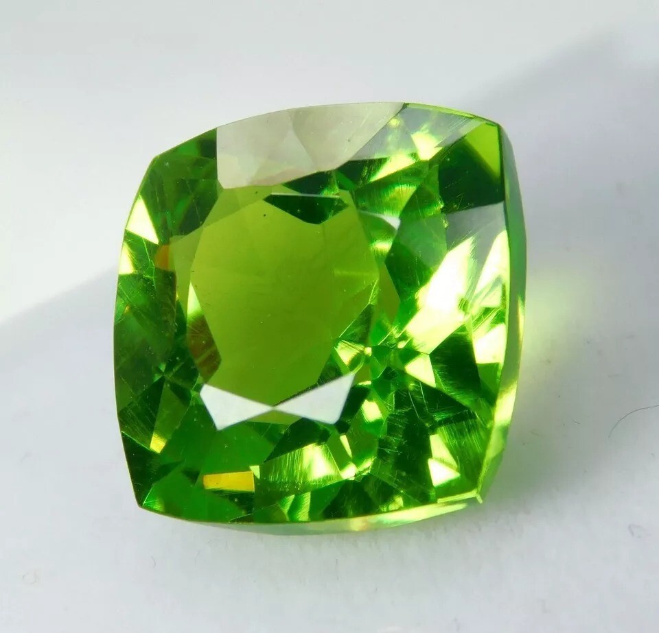 Natural Rare Green Wonderful Peridot Cushion Cut 10 Ct Loose Certified Gemstones