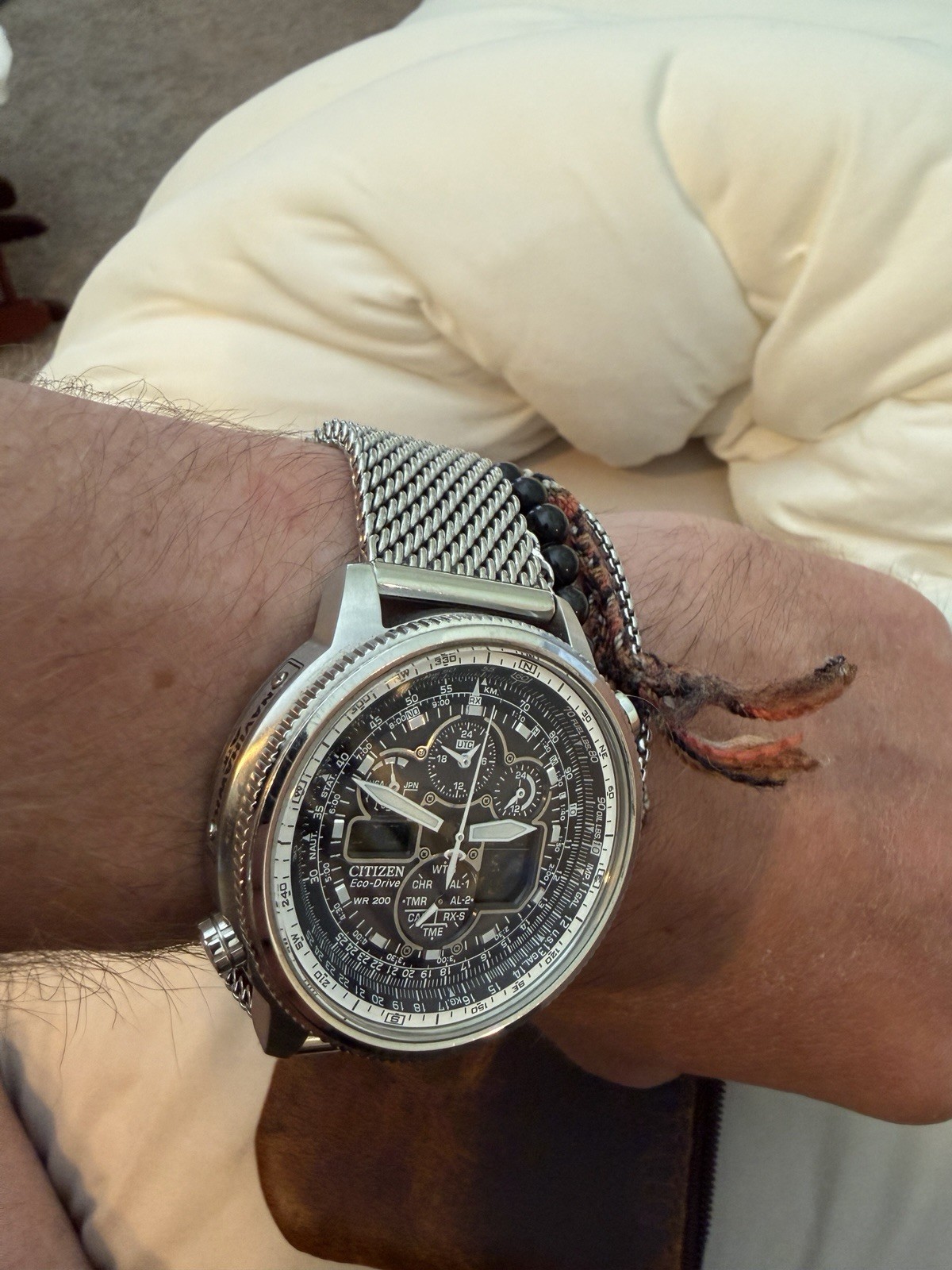Atomic Pilot Watch Solar Eco-Drive Mesh Bracelet JY8030