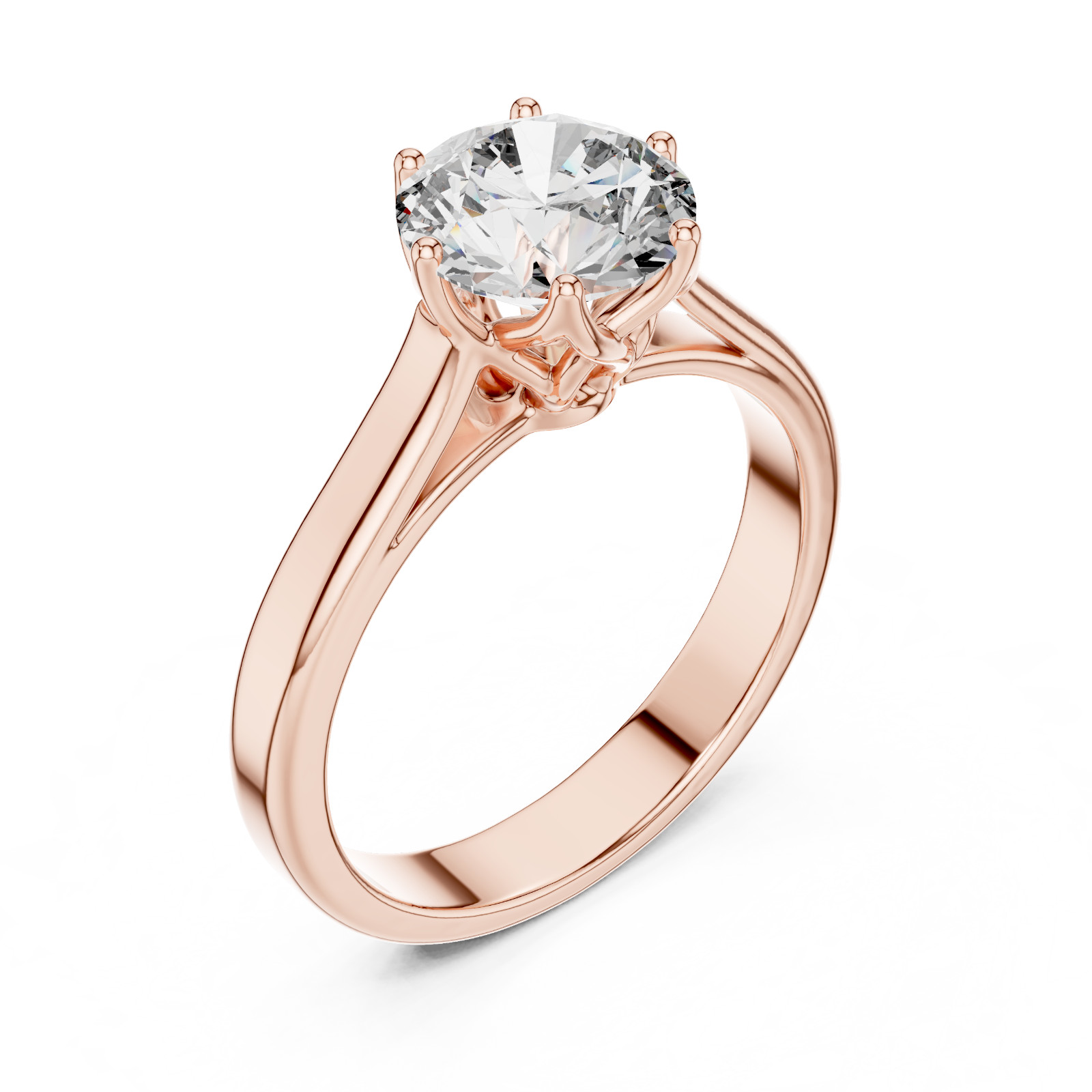 1 Ct Lab Grown Diamond IGI Certified Wedding Gift For Her Gold Ring 14 K F VVS