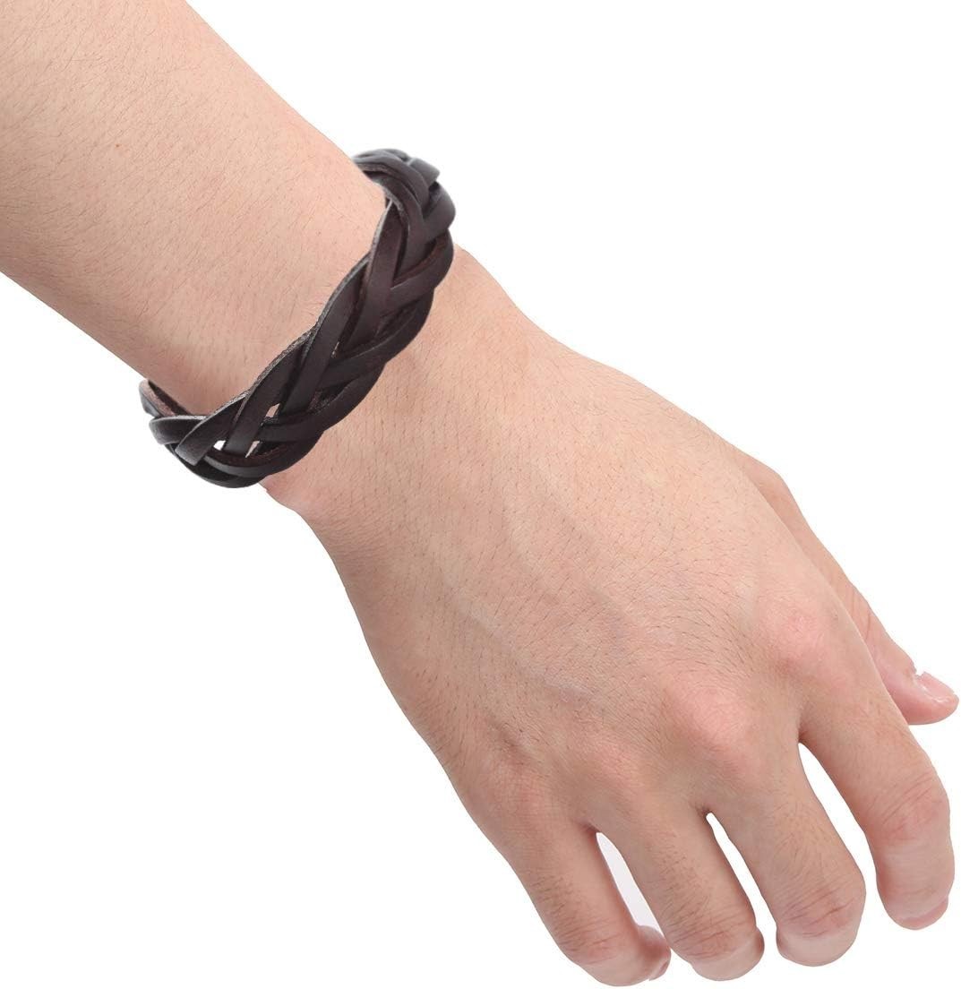 Stylish Adjustable Genuine Leather Bracelet for Men & Women – 7 Colors Available