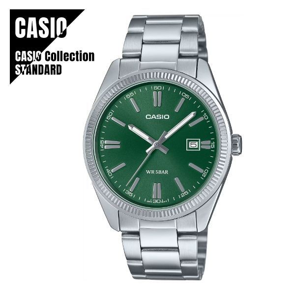 CASIO Collection CASIO Standard Analog MTP 1302D 3AJF Watch Green x Silver Men’s