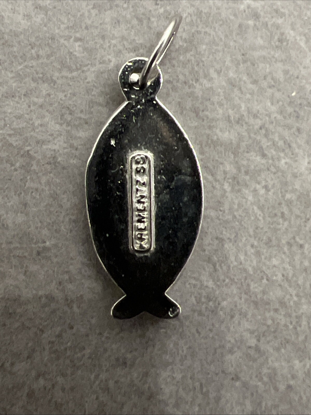 Amore La Vita Sterling Silver Polished Antiqued WWJD Ichthus Charm 1347