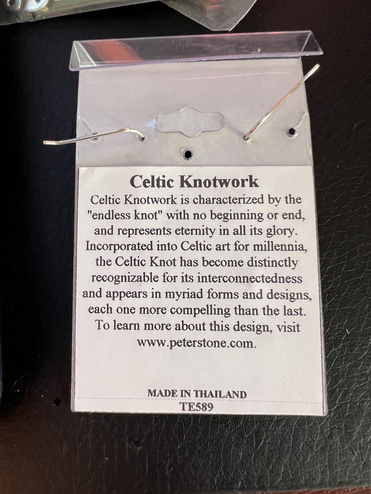 Celtic Knotwork Sterling Silver Earrings Peter Stone New