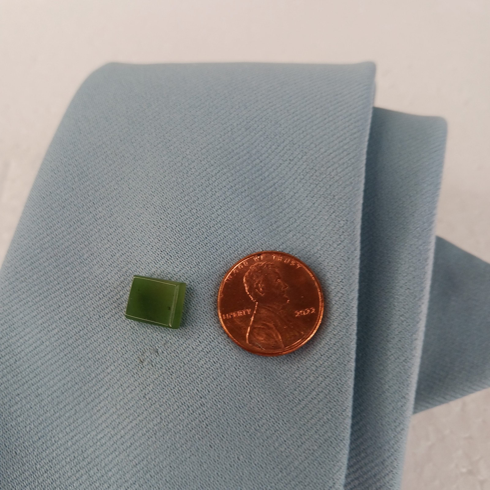 Tie Tack Pin Vintage Natural Polished Jade Classic Elegance Men’s Accessory