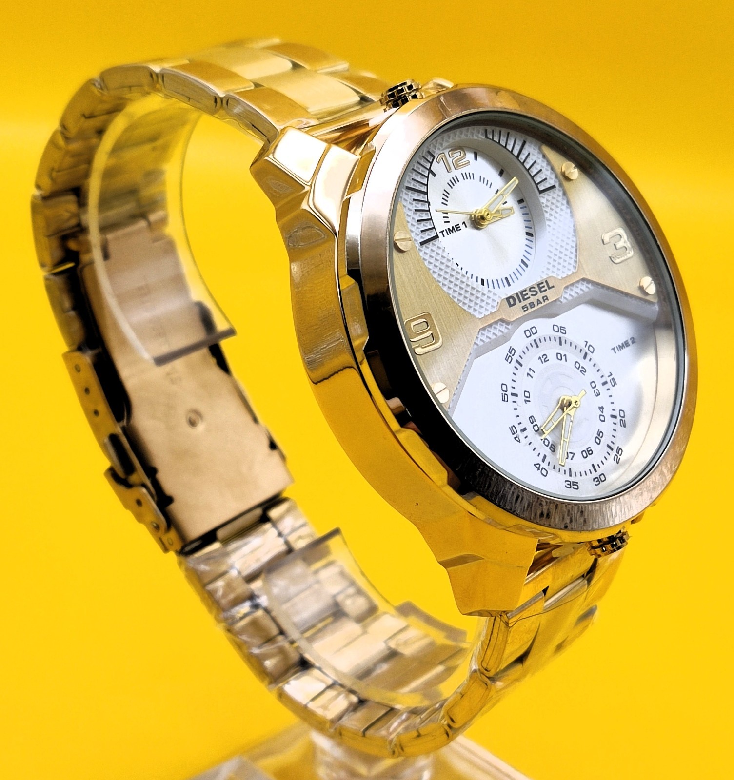 #Refurbished Diesel Only The Brave 5 Bar Dual Time Analog Men’s Wrist Watch