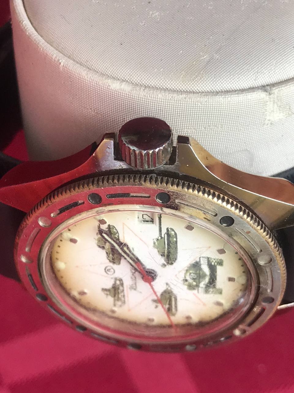 Rare Vostok Komandirskie Tank Evolution Dial Soviet Military Watch Working