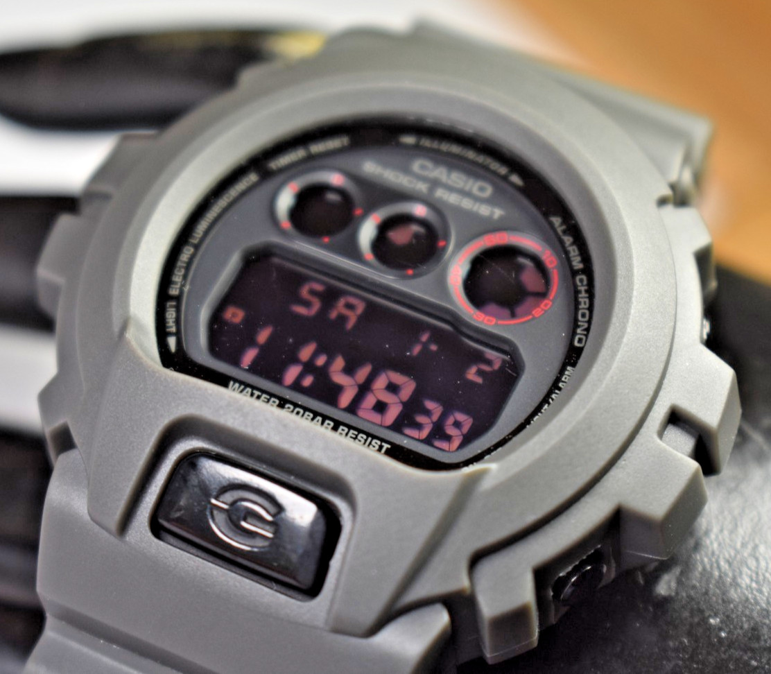 MODIFIED Casio G-Shock DW-6900MS (3230) Gray Men’s Watch NEW BATTERY!