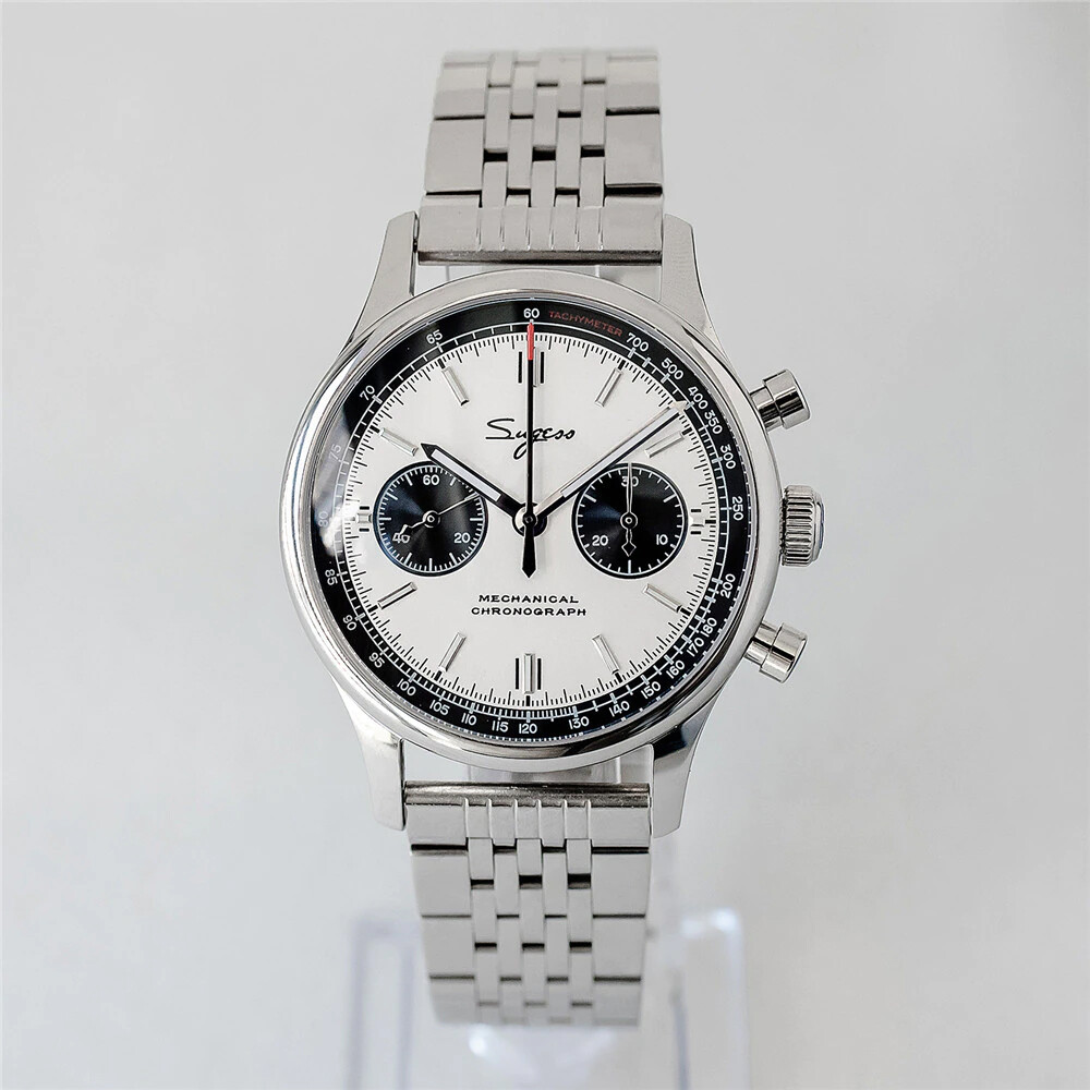 Sugess Chrono Heritage Panda Chrono Mechanical Watch SEAGULL 1963 SUPANK003SN