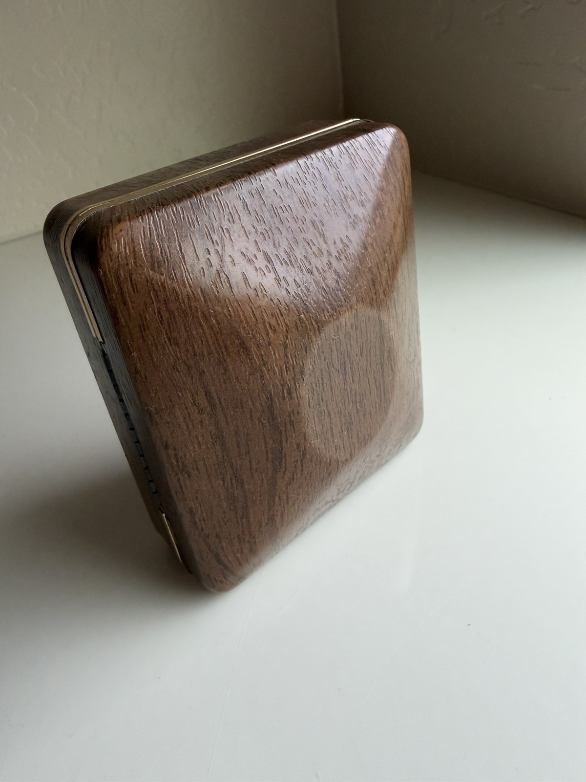 Vintage TIMEX Electric Watch Presentation Box Wood Grain Red Liner Papers Tag