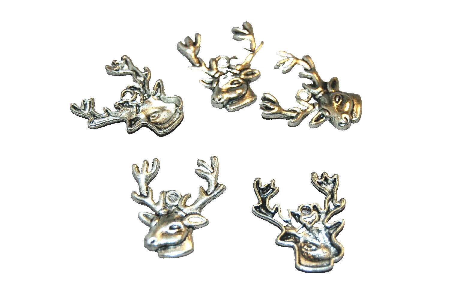 Reindeer Christmas Pendant Charm Tibetan Silver J1046