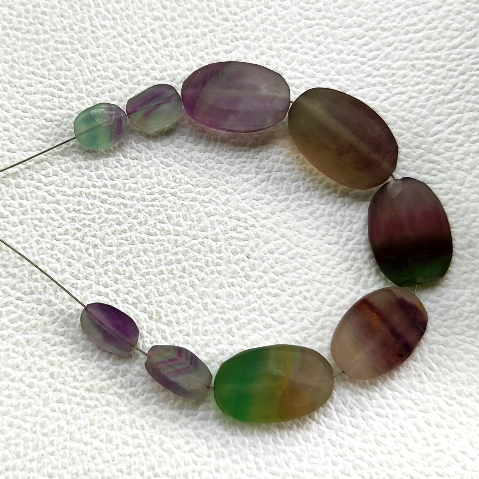 9-19 mm Rainbow Fluorite Unpolished Nugget Beads 5″ Strand Natural Brazil Origin