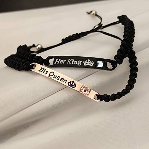 Pulseras para parejas: Su Reina, Su Rey, Pulseras a juego para parejas
