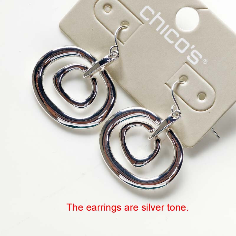 New Chicos Minimalist Loops Drop Earrings Chic Women Party Vacation Jewelry Gift